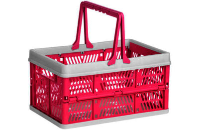 Premier Housewares Hot Pink Folding Storage Basket Premier Housewares Hot Pink Folding Storage Basket